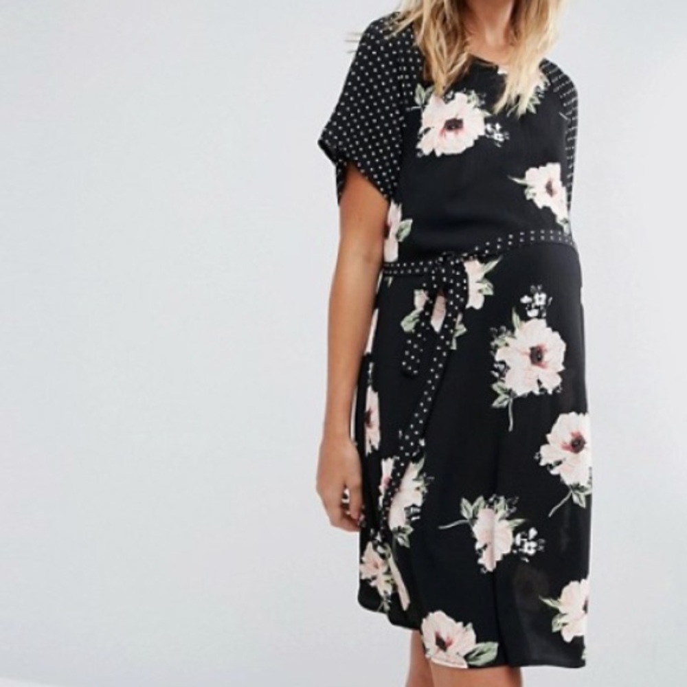 ASOS Maternity belted Floral dress